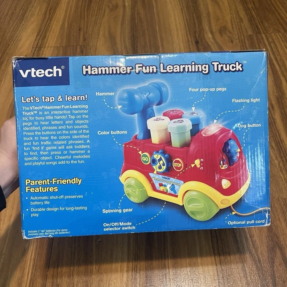 Rare‎ VTech Hammer Fun Learning Truck Toy Kids Toddler Learning Toy Music Lights